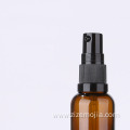 Amber glass pump bottle cosmetic glass lotion bottle